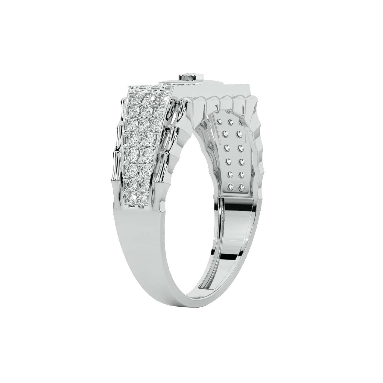 Sam Round Diamond Ring For Men